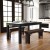 Flash Furniture XA-F-60X38-BW-GG 60" x 38" Rectangular Black Wash Solid Pine Farmhouse Dining Table addl-1