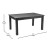 Flash Furniture XA-F-60X38-BW-GG 60" x 38" Rectangular Black Wash Solid Pine Farmhouse Dining Table addl-4