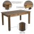 Flash Furniture XA-F-60X38-GG 60" x 38" Rectangular Antique Rustic Solid Pine Farmhouse Dining Table addl-3