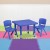 Flash Furniture YU-YCX-0023-2-SQR-TBL-BLUE-R-GG 24" Square Adjustable Blue Plastic Activity Table Set with 2 School Stack Chairs addl-2