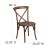 Flash Furniture XA-FARM-17-GG 46" x 30" Antique Rustic Farmhouse Table Set with 4 Cross Back Chairs and Cushions addl-6