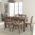 Flash Furniture XA-FARM-19-GG 60" x 38" Antique Rustic Farmhouse Table Set with 6 Cross Back Chairs and Cushions addl-1