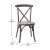 Flash Furniture X-BACK-BURDRIFT Advantage Gray Wash Dark Driftwood X-Back Chair addl-4