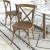 Flash Furniture X-BACK-DNAT Advantage Hand Scraped Dark Natural X-Back Chair addl-5