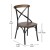 Flash Furniture X-BACK-METAL-FW Advantage X-Back Chair with Metal Bracing and Fruitwood Seat addl-3