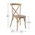 Flash Furniture X-BACK-NWG Advantage Natural with White Grain X-Back Chair addl-3