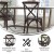 Flash Furniture X-BACK-W Advantage Walnut X-Back Chair addl-3