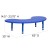 Flash Furniture YU-YCX-004-2-MOON-TBL-BLUE-GG 35"W x 65"L Height Adjustable Half-Moon Blue Plastic Activity Table addl-1