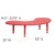Flash Furniture YU-YCX-004-2-MOON-TBL-RED-GG 35"W x 65"L Height Adjustable Half-Moon Red Plastic Activity Table addl-1