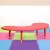 Flash Furniture YU-YCX-004-2-MOON-TBL-RED-GG 35"W x 65"L Height Adjustable Half-Moon Red Plastic Activity Table addl-2