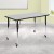 Flash Furniture XU-A3048-CON-GY-T-A-CAS-GG Mobile 28"W x 47.5"L Rectangle Wave Flexible Collaborative Gray Laminate Height Adjustable Activity Table addl-1