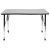 Flash Furniture XU-A3048-CON-GY-T-A-CAS-GG Mobile 28"W x 47.5"L Rectangle Wave Flexible Collaborative Gray Laminate Height Adjustable Activity Table addl-6