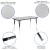 Flash Furniture XU-A3048-CON-GY-T-A-GG 28"W x 47.5"L Rectangular Wave Flexible Collaborative Gray Laminate Height Adjustable Activity Table addl-3