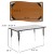Flash Furniture XU-A3048-CON-GY-T-A-GG 28"W x 47.5"L Rectangular Wave Flexible Collaborative Gray Laminate Height Adjustable Activity Table addl-4