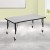 Flash Furniture XU-A3048-CON-GY-T-P-CAS-GG Mobile 28"W x 47.5"L Rectangle Wave Collaborative Gray Laminate Ht Adjust Activity Table, Short Legs addl-1