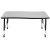 Flash Furniture XU-A3048-CON-GY-T-P-CAS-GG Mobile 28"W x 47.5"L Rectangle Wave Flexible Collaborative Gray Laminate Height Adjustable Activity Table, Short Legs addl-6