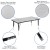 Flash Furniture XU-A3048-CON-GY-T-P-GG 28"W x 47.5"L Rectangle Wave Collaborative Gray Laminate Height Adjustable Activity Table, Short Legs addl-3
