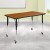 Flash Furniture XU-A3048-CON-OAK-T-A-CAS-GG Mobile 28"W x 47.5"L Rectangle Wave Collaborative Oak Laminate Height Adjustable Activity Table addl-1