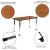 Flash Furniture XU-A3048-CON-OAK-T-A-CAS-GG Mobile 28"W x 47.5"L Rectangle Wave Collaborative Oak Laminate Height Adjustable Activity Table addl-3
