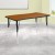 Flash Furniture XU-A3048-CON-OAK-T-A-GG 28"W x 47.5"L Rectangular Wave Flexible Collaborative Oak Finish Laminate Height Adjustable Activity Table addl-1