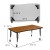 Flash Furniture XU-A3048-CON-OAK-T-P-CAS-GG Mobile 28"W x 47.5"L Rectangle Wave Flexible Collaborative Oak Laminate Height Adjustable Activity Table, Short Legs addl-4