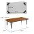 Flash Furniture XU-A3048-CON-OAK-T-P-GG 28"W x 47.5"L Rectangle Wave Flexible Collaborative Oak Laminate Height Adjustable Activity Table, Short Legs addl-4