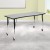 Flash Furniture XU-A3060-CON-GY-T-A-CAS-GG Mobile 26"W x 60"L Rectangle Wave Flexible Collaborative Gray Laminate Height Adjustable Activity Table addl-1
