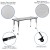 Flash Furniture XU-A3060-CON-GY-T-A-CAS-GG Mobile 26"W x 60"L Rectangle Wave Collaborative Gray Laminate Height Adjustable Activity Table addl-3