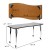 Flash Furniture XU-A3060-CON-GY-T-A-CAS-GG Mobile 26"W x 60"L Rectangle Wave Collaborative Gray Laminate Height Adjustable Activity Table addl-4