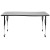 Flash Furniture XU-A3060-CON-GY-T-A-CAS-GG Mobile 26"W x 60"L Rectangle Wave Flexible Collaborative Gray Laminate Height Adjustable Activity Table addl-6