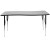 Flash Furniture XU-A3060-CON-GY-T-A-GG 26"W x 60"L Rectangle Wave Flexible Collaborative Gray Laminate Height Adjustable Activity Table addl-6