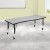 Flash Furniture XU-A3060-CON-GY-T-P-CAS-GG Mobile 26"W x 60"L Rectangle Wave Flexible Collaborative Gray Laminate Height Adjustable Activity Table, Short Legs addl-1
