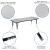 Flash Furniture XU-A3060-CON-GY-T-P-GG 26"W x 60"L Rectangle Wave Collaborative Gray Laminate Height Adjustable Activity Table, Short Legs addl-3
