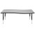 Flash Furniture XU-A3060-CON-GY-T-P-GG 26"W x 60"L Rectangle Wave Collaborative Gray Laminate Height Adjustable Activity Table, Short Legs addl-6
