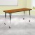 Flash Furniture XU-A3060-CON-OAK-T-A-CAS-GG Mobile 26"W x 60"L Rectangle Wave Collaborative Oak Laminate Height Adjustable Activity Table addl-1