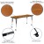 Flash Furniture XU-A3060-CON-OAK-T-A-CAS-GG Mobile 26"W x 60"L Rectangle Wave Collaborative Oak Laminate Height Adjustable Activity Table addl-3