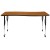 Flash Furniture XU-A3060-CON-OAK-T-A-CAS-GG Mobile 26"W x 60"L Rectangle Wave Collaborative Oak Laminate Height Adjustable Activity Table addl-6