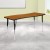 Flash Furniture XU-A3060-CON-OAK-T-A-GG 26"W x 60"L Rectangle Wave Flexible Collaborative Oak Laminate Height Adjustable Activity Table addl-1