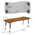 Flash Furniture XU-A3060-CON-OAK-T-P-CAS-GG Mobile 26"W x 60"L Rectangle Wave Flexible Collaborative Oak Laminate Height Adjustable Activity Table, Short Legs addl-4