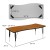 Flash Furniture XU-A3060-CON-OAK-T-P-GG 26"W x 60"L Rectangular Wave Flexible Collaborative Oak Laminate Height Adjustable Activity Table, Short Legs addl-4