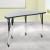 Flash Furniture XU-A48-HCIRC-GY-T-A-CAS-GG Mobile 47.5" Half Circle Wave Flexible Collaborative Gray Laminate Height Adjustable Activity Table addl-1