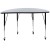 Flash Furniture XU-A48-HCIRC-GY-T-A-CAS-GG Mobile 47.5" Half Circle Wave Flexible Collaborative Gray Laminate Height Adjustable Activity Table addl-6