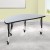 Flash Furniture XU-A48-HCIRC-GY-T-P-CAS-GG Mobile 47.5" Half Circle Wave Flexible Collaborative Gray Laminate Height Adjustable Activity Table, Short Legs addl-1