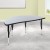 Flash Furniture XU-A48-HCIRC-GY-T-P-GG 47.5" Half Circle Wave Flexible Collaborative Gray Laminate Height Adjustable Activity Table, Short Legs addl-1