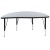 Flash Furniture XU-A48-HCIRC-GY-T-P-GG 47.5" Half Circle Wave Flexible Collaborative Gray Laminate Height Adjustable Activity Table, Short Legs addl-6