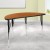 Flash Furniture XU-A48-HCIRC-OAK-T-A-GG 47.5" Half Circle Wave Flexible Collaborative Oak Laminate Height Adjustable Activity Table addl-1