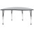 Flash Furniture XU-A60-HCIRC-GY-T-A-CAS-GG Mobile 60" Half Circle Wave Flexible Collaborative Gray Thermal Laminate Activity Table addl-6
