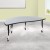Flash Furniture XU-A60-HCIRC-GY-T-P-CAS-GG Mobile 60" Half Circle Wave Flexible Collaborative Gray Thermal Laminate Activity Table, Short Legs addl-1