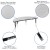 Flash Furniture XU-A60-HCIRC-GY-T-P-GG 60" Half Circle Wave Flexible Collaborative Gray Thermal Laminate Activity Table, Short Legs addl-3
