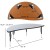 Flash Furniture XU-A60-HCIRC-GY-T-P-GG 60" Half Circle Wave Flexible Collaborative Gray Thermal Laminate Activity Table, Short Legs addl-4